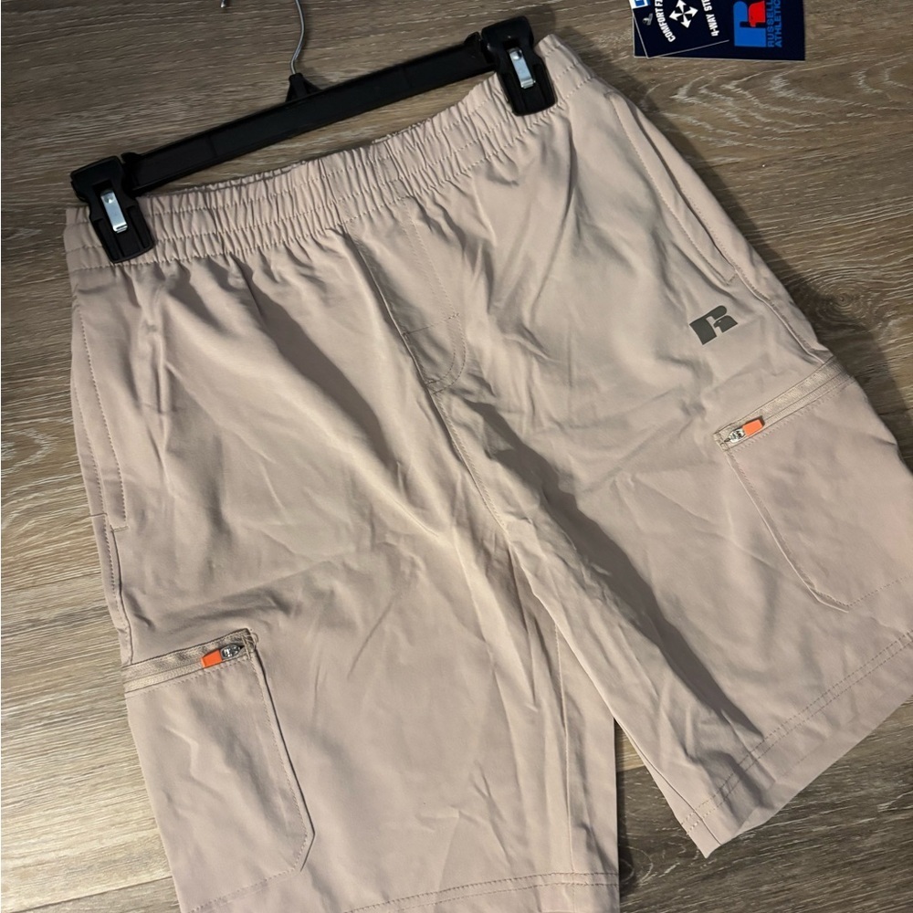 Russell Athletic Boys Tan Cargo Shorts Sz 14/16